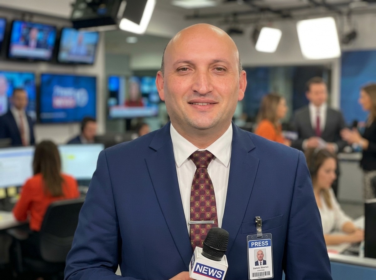 Jornalista do Mano News na redação